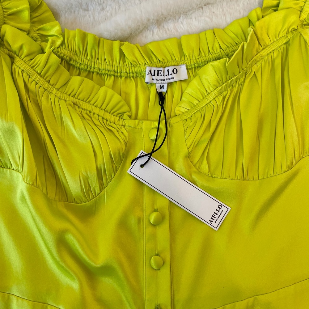 Frankie's Bikinis Neon Lime Mini Dress - Picture 7 of 11